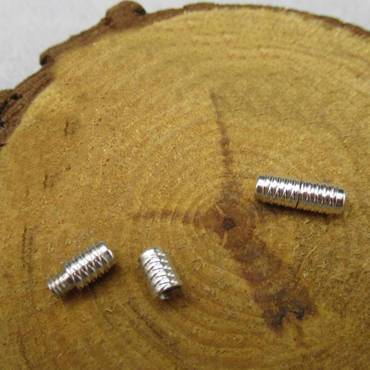 Sterling Silver Tube Screw Clasp 4x11mm Chain Findings for Handmade Pure Fine Jewelry Making Wholesale Bulk