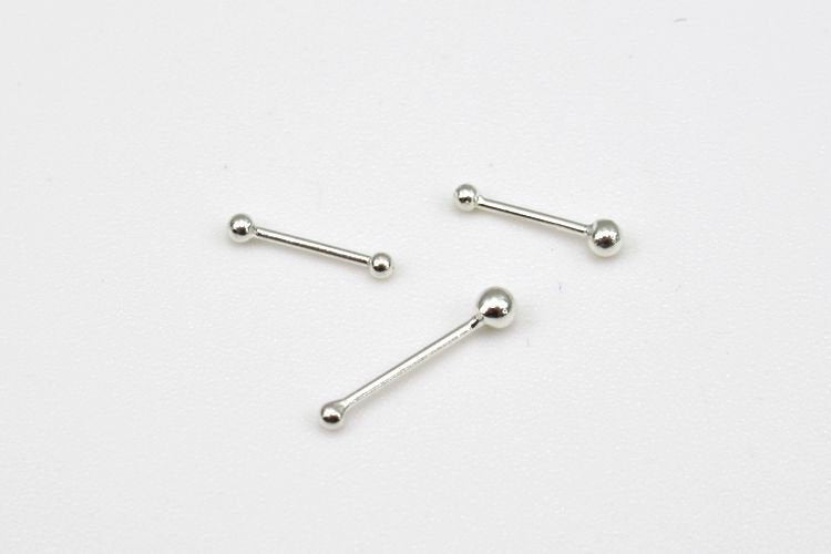 Balls Stud Earrings 925 Sterling Silver 7; 7.2; 9.6mm Earring for Handmade Jewelry Making Wholesale Bulk