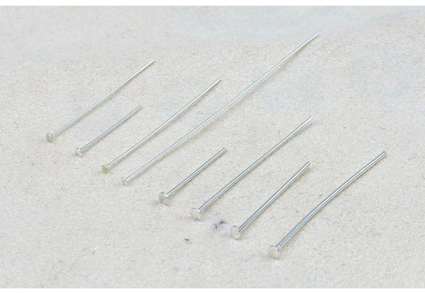 Sterling Silver Head Pins 15 20 25 30 50 mm Earring Findings for Handmade Pure Fine Jewelry Making Wholesale Bulk