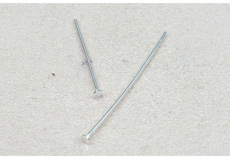 Sterling Silver Head Pins 15 20 25 30 50 mm Earring Findings for Handmade Pure Fine Jewelry Making Wholesale Bulk