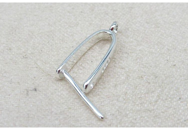 Sterling Silver Pinch Bail 4x9; 5x12; 6x16mm Pendant Findings for Handmade Pure Fine Jewelry Making Wholesale Bulk