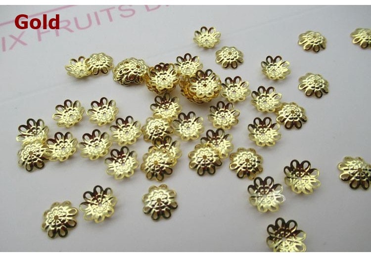 Sterling Silver Flower Bead Cap 5; 8mm Beads Findings for Handmade Pure Fine Jewelry Making Wholesale Bulk