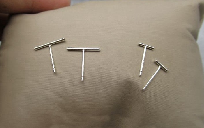 T-shaped Earring Stick Posts Studs 12x11 6x11mm 925 Sterling Silver Findings for Handmade Pure Fine Jewelry Making Wholesale Bulk