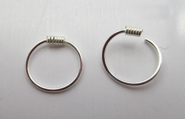 Sterling Silver Hoop Earrings 8 9 10 11mm Earring Findings for Handmade Pure Fine Jewelry Making Wholesale Bulk