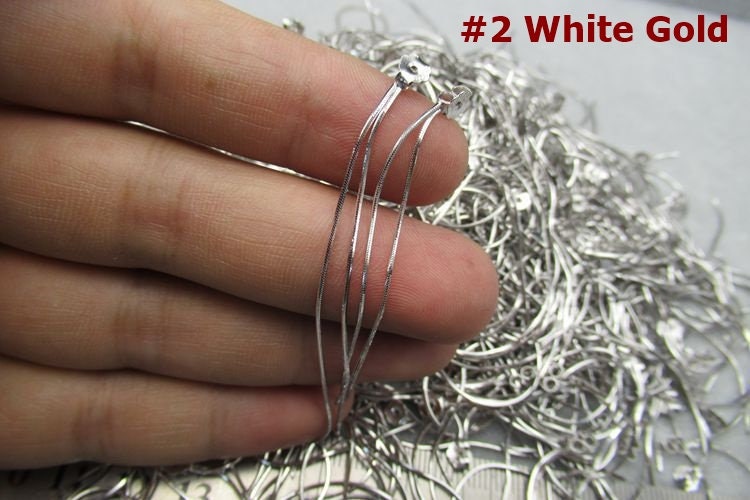 Sterling Silver Ear Studs Back Stoppers with Snake Chain 4 7cm Earring Findings for Handmade Pure Fine Jewelry Making Wholesale Bulk