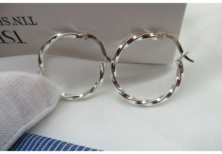 Sterling Silver Hoop Earrings 15 25mm Earring Findings for Handmade Pure Fine Jewelry Making Wholesale Bulk