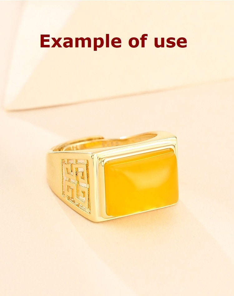 Ring Blank Setting 1pc Sterling Silver 925 Retro Rectangle Square Base Gold Adjustable Fine 7-20mm For One Stone No Prongs Wholesale