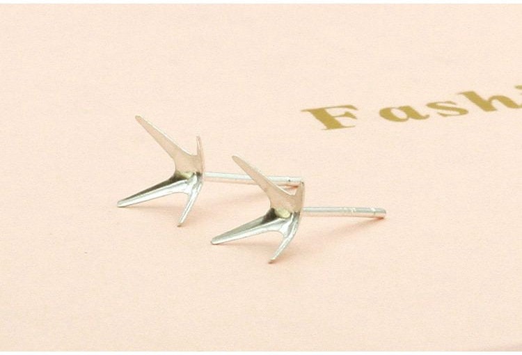 Sterling Silver Four Claw Prong Ear Stud Post 3 4 5 6 7 mm Earring Findings for Handmade Pure Fine Jewelry Making Wholesale Bulk