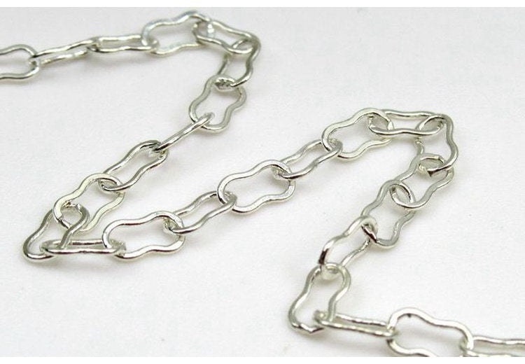 Sterling Silver Cable Chain 2.7x4.7mm by 10cm Chain Findings for Handmade Pure Fine Jewelry Making Wholesale Bulk