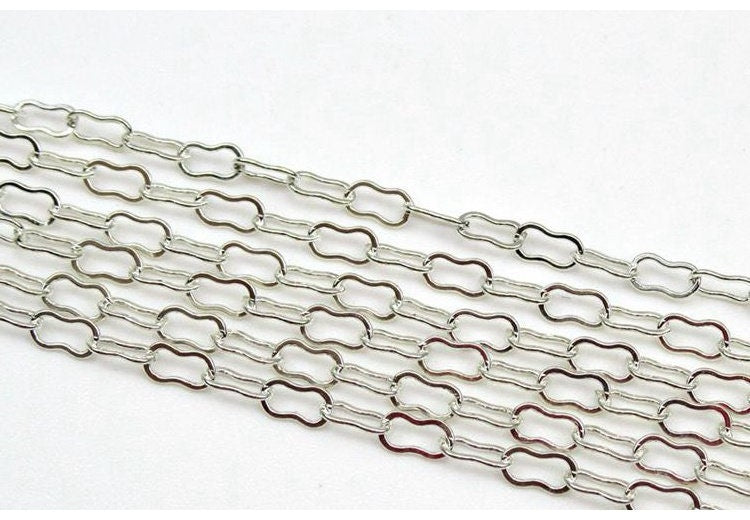 Sterling Silver Cable Chain 2.7x4.7mm by 10cm Chain Findings for Handmade Pure Fine Jewelry Making Wholesale Bulk