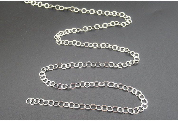 Sterling Silver Cable Cross Chain 3.6mm by 10cm Findings for Handmade Pure Fine Jewelry Making Wholesale Bulk