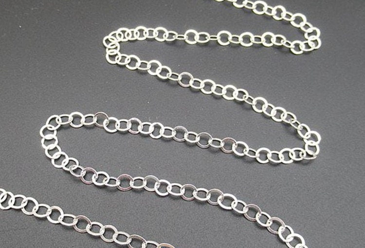 Sterling Silver Cable Cross Chain 3.6mm by 10cm Findings for Handmade Pure Fine Jewelry Making Wholesale Bulk