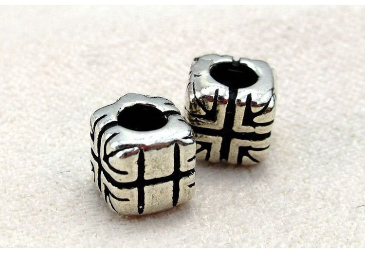 Sterling Silver Cube Spacer Beads 5.8mm Bracelet Findings for Handmade Pure Fine Jewelry Making Wholesale Bulk