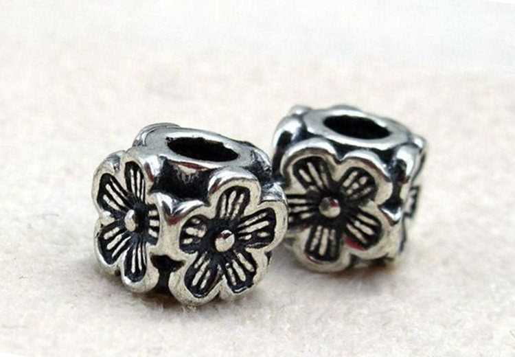 Sterling Silver Cube Spacer Beads 4.9mm Bracelet Findings for Handmade Pure Fine Jewelry Making Wholesale Bulk