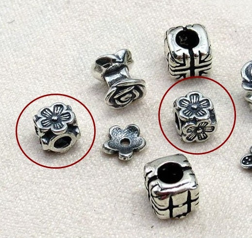 Sterling Silver Cube Spacer Beads 4.9mm Bracelet Findings for Handmade Pure Fine Jewelry Making Wholesale Bulk