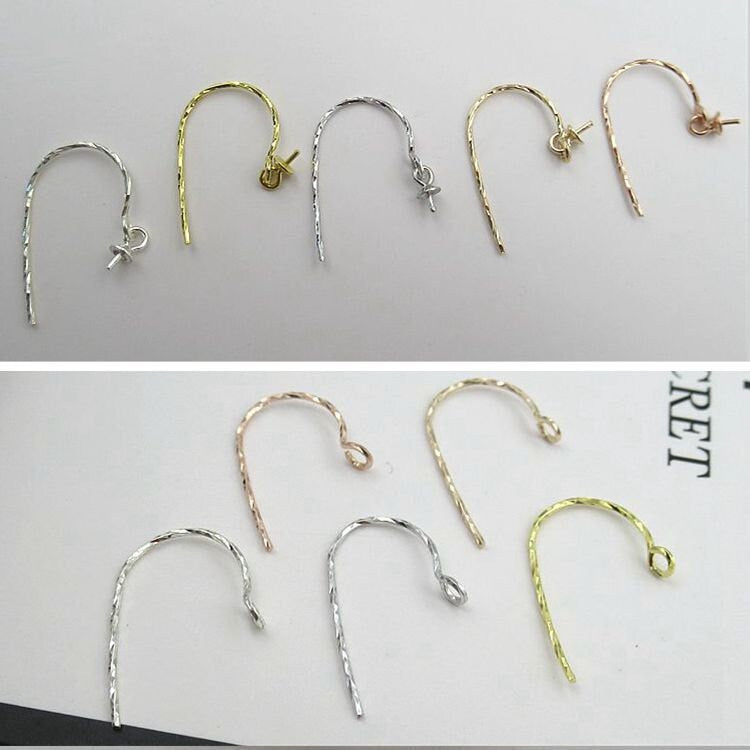 Sterling Silver Fish Hook Earring Wires with Loop 11mm Earring Findings for Handmade Pure Fine Jewelry Making Wholesale Bulk