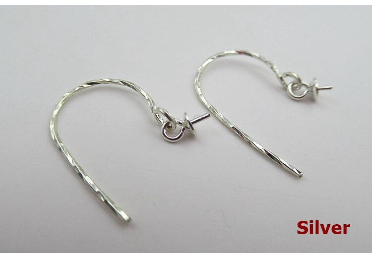 Sterling Silver Fish Hook Earring Wires with Loop 11mm Earring Findings for Handmade Pure Fine Jewelry Making Wholesale Bulk