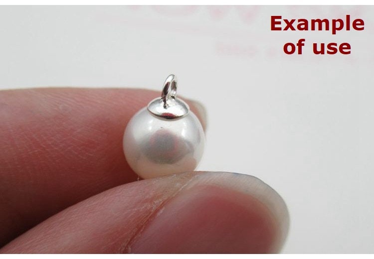 Sterling Silver Pearl Cup 3 4 mm Beads Findings for Handmade Pure Fine Jewelry Making Wholesale Bulk