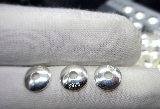 Sterling Silver Round Bead Cap 3 6 8 mm Beads Findings for Handmade Pure Fine Jewelry Making Wholesale Bulk