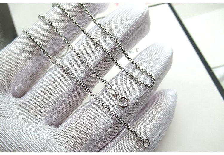 Sterling Silver Snake Chain Neclace with Spring Clasp 45cm Chain Findings for Handmade Pure Fine Jewelry Making Wholesale Bulk