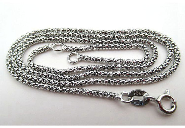 Sterling Silver Snake Chain Neclace with Spring Clasp 45cm Chain Findings for Handmade Pure Fine Jewelry Making Wholesale Bulk