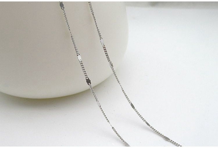 Cable Satellite Chain Necklace with Buckle 40 45 cm 925 Sterling Silver Chain Findings for Handmade Pure Fine Jewelry Making Wholesale Bulk