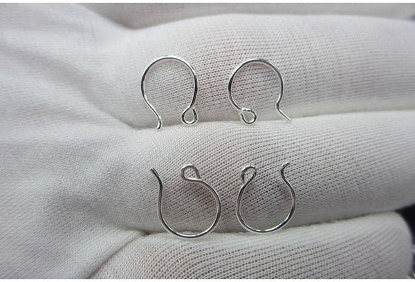 Sterling Silver Earring Hoop with Loop 10 mm Earring Findings for Handmade Pure Fine Jewelry Making Wholesale Bulk