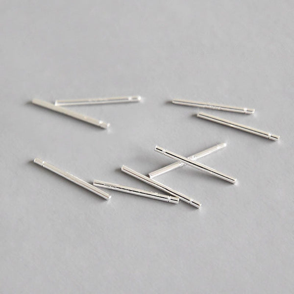 Sterling Silver Earrings Sticks Posts, Studs for Soldering 0.75x11mm Earring Findings for Handmade Pure Fine Jewelry Making Wholesale Bulk