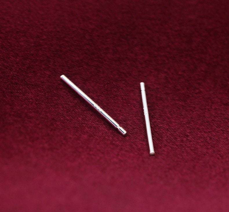 Sterling Silver Earrings Sticks Posts, Studs for Soldering 0.75x11mm Earring Findings for Handmade Pure Fine Jewelry Making Wholesale Bulk