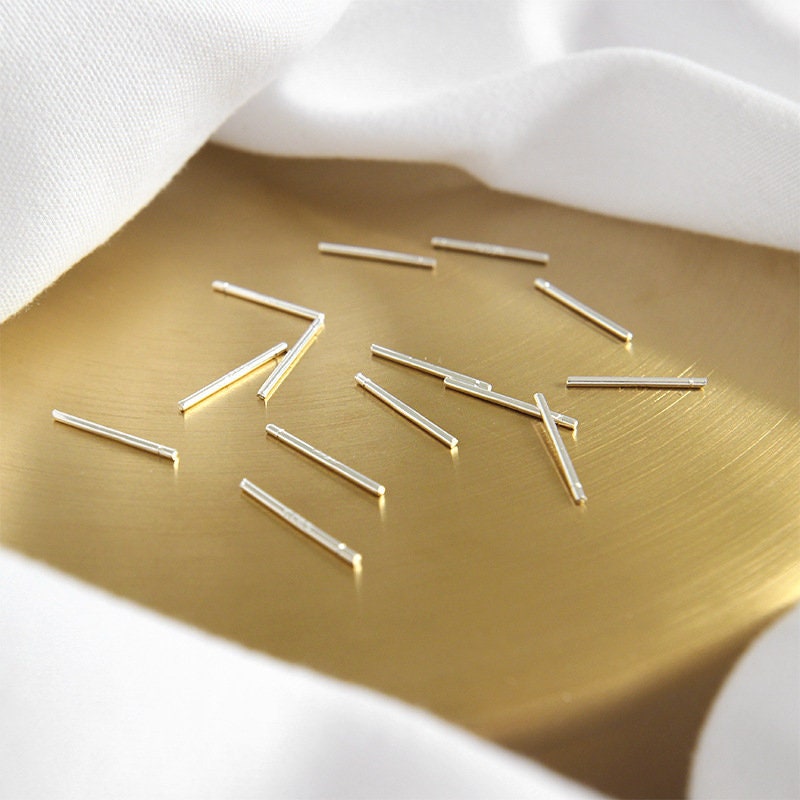 Sterling Silver Earrings Sticks Posts, Studs for Soldering 0.75x11mm Earring Findings for Handmade Pure Fine Jewelry Making Wholesale Bulk