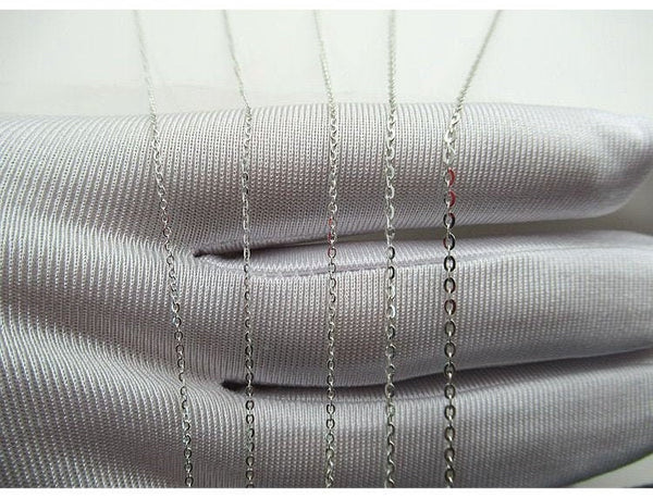 Sterling Silver Cable Chain 1; 1.1; 1.2; 1.45; 1.6mm by 10 cm Chain Findings for Handmade Pure Fine Jewelry Making Wholesale Bulk