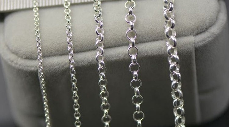 Sterling Silver Rolo Cable Belcher Chain 1.5; 2; 3; 3.5; 4mm by 10 cm Chain Findings for Handmade Pure Fine Jewelry Making Wholesale Bulk