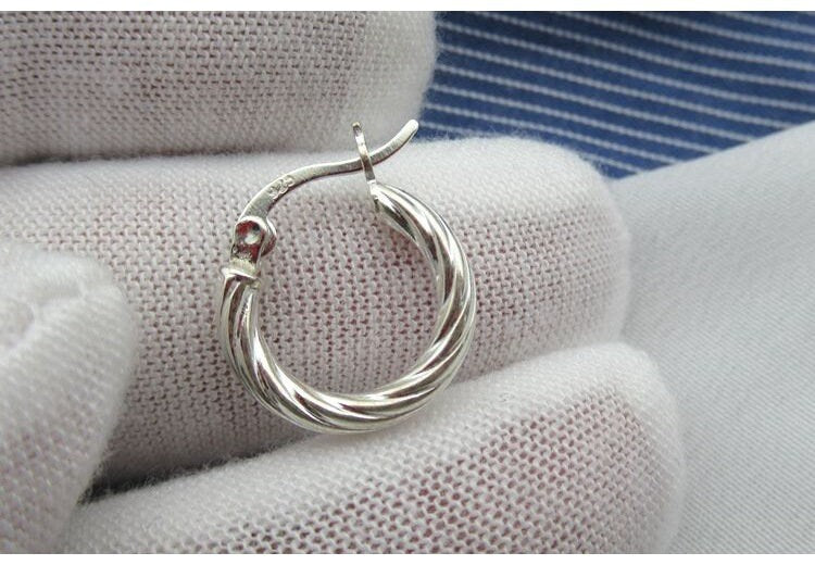 Sterling Silver Hoop Earrings 15 25mm Earring Findings for Handmade Pure Fine Jewelry Making Wholesale Bulk