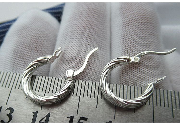 Sterling Silver Hoop Earrings 15 25mm Earring Findings for Handmade Pure Fine Jewelry Making Wholesale Bulk