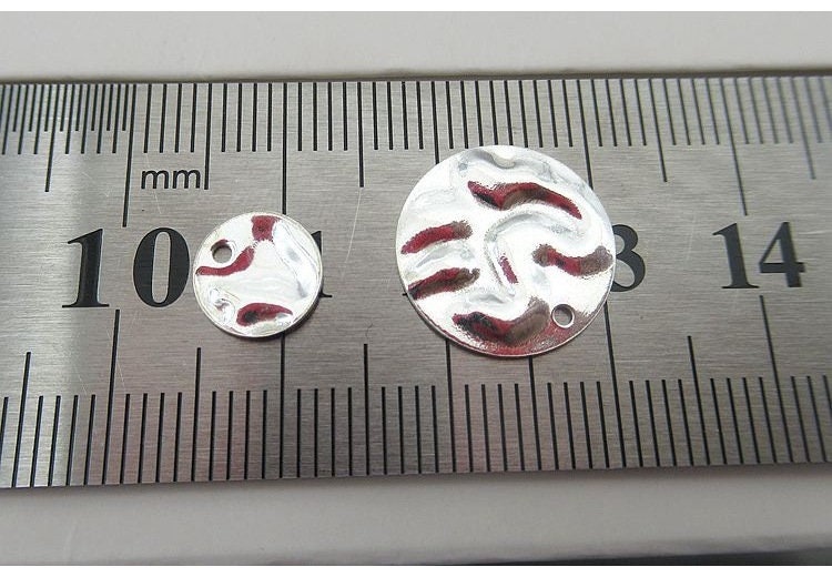 Round Stamping Blank Tag8 14 mm 925 Sterling Silver Charm Pendant Charms Findings for DIY Handmade Jewelry Making Wholesale Bulk