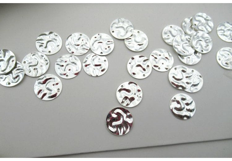 Round Stamping Blank Tag8 14 mm 925 Sterling Silver Charm Pendant Charms Findings for DIY Handmade Jewelry Making Wholesale Bulk