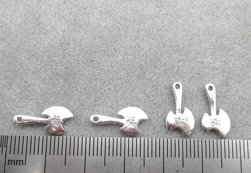 Sterling Silver Axe Charm Pendant 7.7x15.2mm Charms Findings for Handmade Pure Fine Jewelry Making Wholesale Bulk