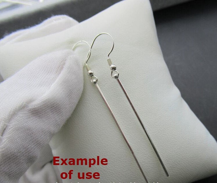 Sterling Silver Earring Wire with Ball 4.2 cm Earring Findings for Handmade Pure Fine Jewelry Making Wholesale Bulk