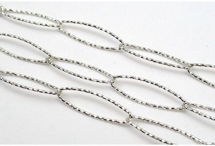 Sterling Silver Oval Chain 5x18mm by 10cm Chain Findings for Handmade Pure Fine Jewelry Making Wholesale Bulk