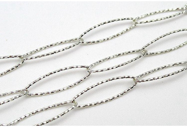 Sterling Silver Oval Chain 5x18mm by 10cm Chain Findings for Handmade Pure Fine Jewelry Making Wholesale Bulk