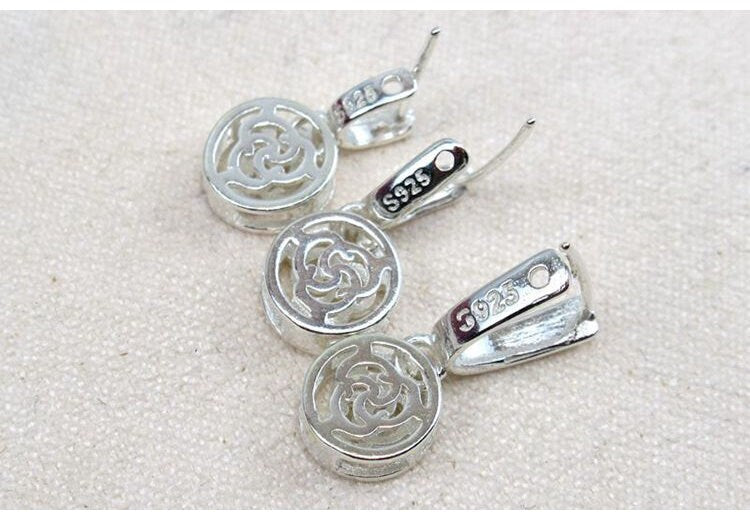 Sterling Silver Pinch Bail 3x3; 3.7x3.7; 5x6mm Pendant Findings for Handmade Pure Fine Jewelry Making Wholesale Bulk