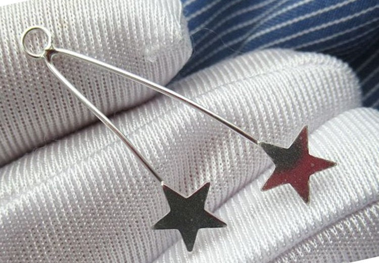 Star Earring Charm Pendant 30mm 925 Sterling Silver DIY Findings for Handmade Jewelry Making Wholesale Bulk