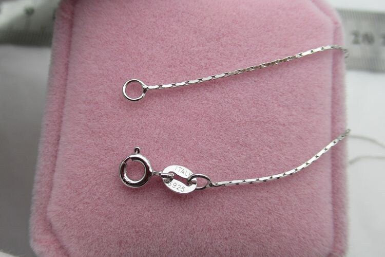 Sterling Silver Snake Chain Necklace with Spring Ring Buckle 40 45 cm Chain Findings for Handmade Pure Fine Jewelry Making Wholesale Bulk