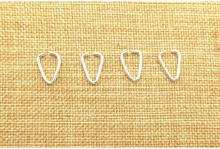 Sterling Silver Triangle Jump Rings 3.5x5.5mm Pendant Findings for Handmade Pure Fine Jewelry Making Wholesale Bulk