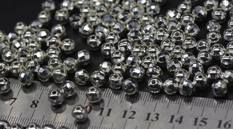 Sterling Silver Round Spacer Beads 3 4 5 6 7 8 9 10 mm Beads Findings for Handmade Pure Fine Jewelry Making Wholesale Bulk