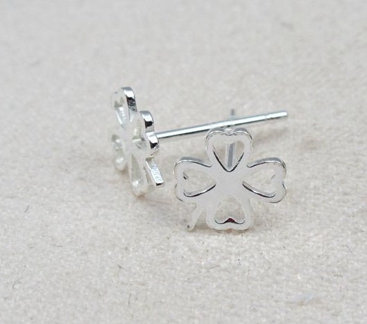 Sterling Silver Earrings Sticks Posts Flower Studs for Soldering 7mm Earring Findings for Handmade Pure Fine Jewelry Making Wholesale Bulk