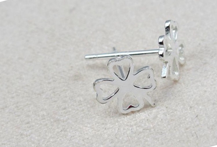 Sterling Silver Earrings Sticks Posts Flower Studs for Soldering 7mm Earring Findings for Handmade Pure Fine Jewelry Making Wholesale Bulk