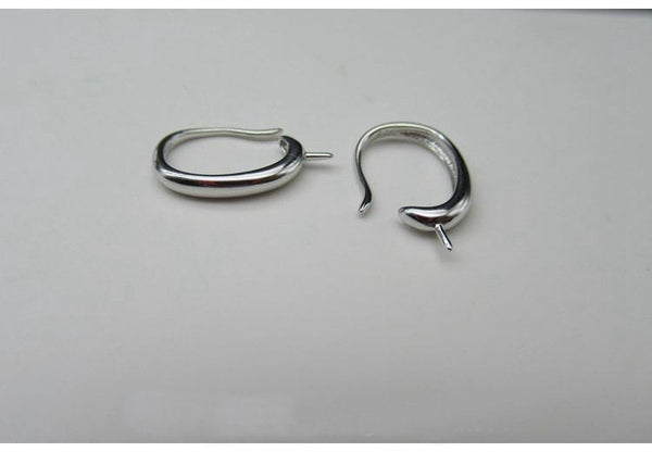 Sterling Silver Fish Hook Earring Wires 15mm Earring Findings for Handmade Pure Fine Jewelry Making Wholesale Bulk