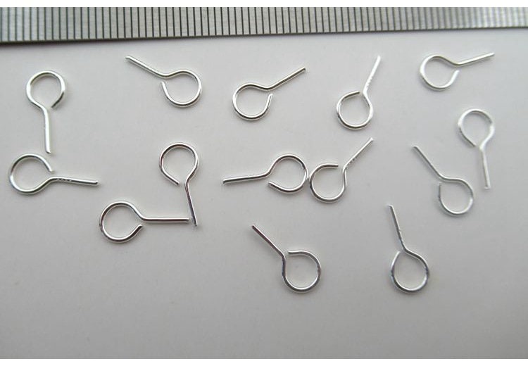 Sterling Silver Earrings Ear Wire 12mm Earring Findings for Handmade Pure Fine Jewelry Making Wholesale Bulk