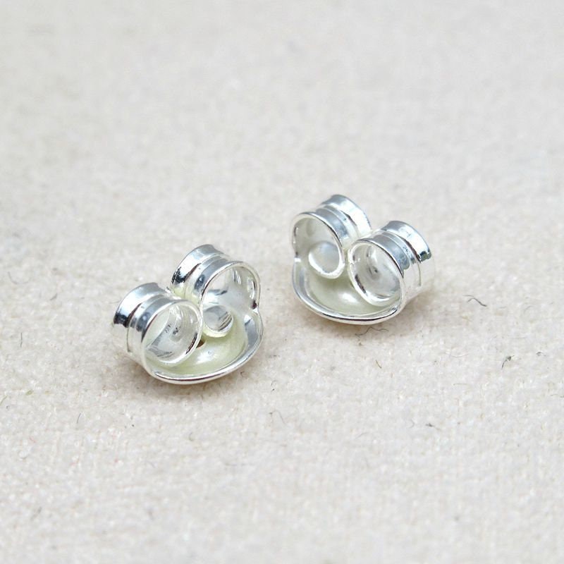 Sterling Silver Earnut Stopper 6mm Earring Findings for Handmade Pure Fine Jewelry Making Wholesale Bulk